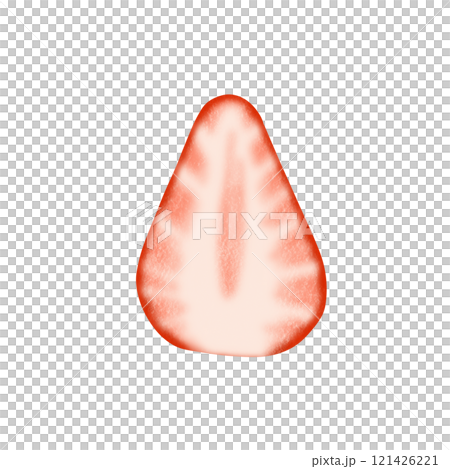 簡單切草莓的手繪插圖 121426221