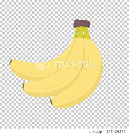 簡單可愛的香蕉手繪插畫 121426223