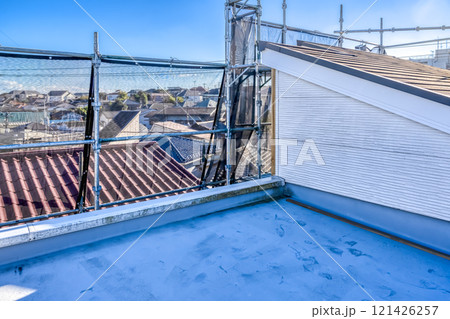 戸建て家屋の外壁修繕工事 陸屋根 戸建て家屋の外壁修繕工事 陸屋根 121426257