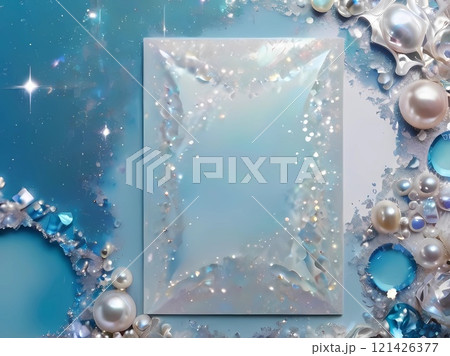 ラグジュアリーな螺鈿モチーフ金と宝石のキラキラの緑お祝いパーティー背景テクスチャ壁紙 ラグジュアリーな螺鈿モチーフ金と宝石のキラキラの緑お祝いパーティー背景テクスチャ壁紙 121426377