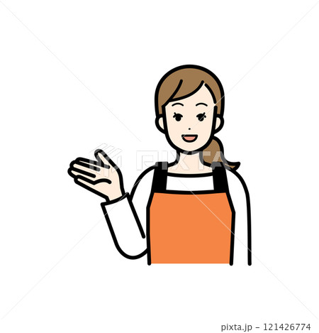 説明する主婦のイラスト 121426774