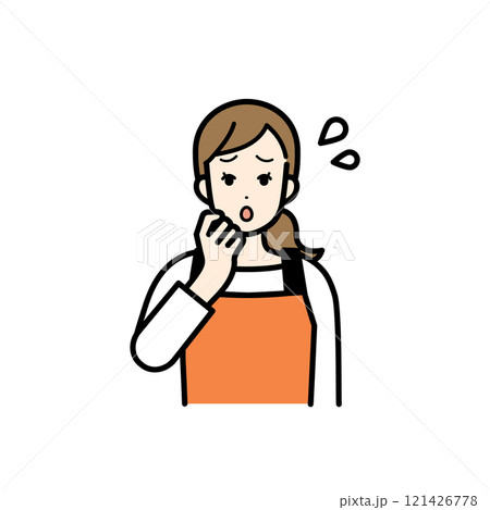 困っている主婦のイラスト 121426778