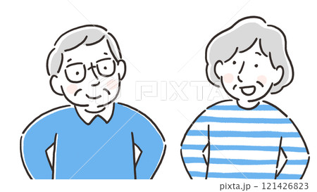 仲良しで健康的なシニア夫婦 121426823