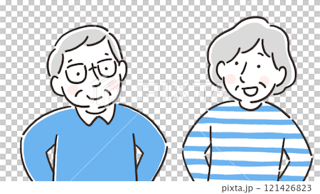 仲良しで健康的なシニア夫婦 121426823