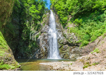 世界遺産「白神山地」　暗門滝　第ニの滝　青森県 121427028