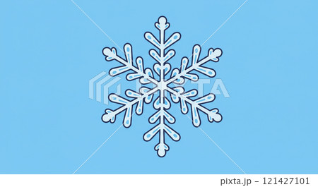 雪の結晶のイラスト 121427101