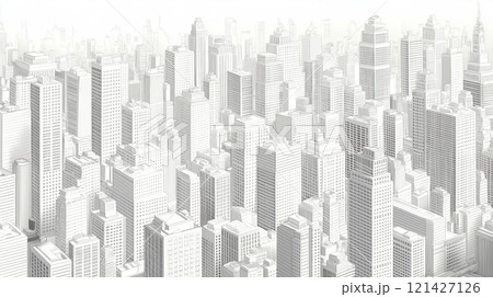 都市景観のイラスト背景素材 121427126