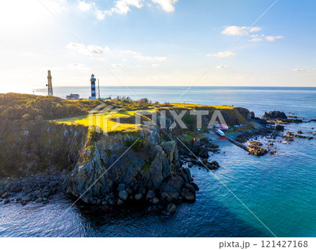 男鹿半島の入道崎（秋田県男鹿市）の写真素材 [121427168] - PIXTA