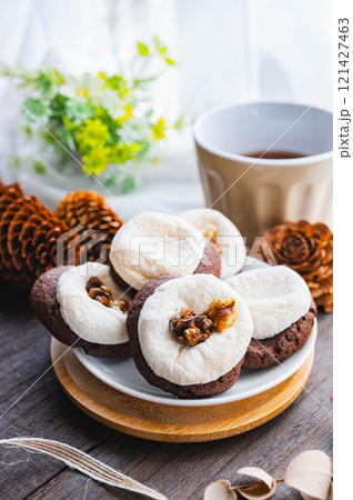 手作りスモアクッキー 121427463