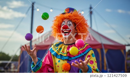 サーカスのピエロのイラスト素材 [121427509] - PIXTA