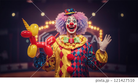 サーカスのピエロのイラスト素材 [121427510] - PIXTA