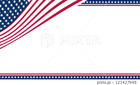 Display of American Flag Patterns With Bold Colors and Star Designs Against a White Background Display of American Flag Patterns With Bold Colors and Star Designs Against a White Background 121427648