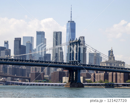 Manhattan bride new york manhattan view from East river Manhattan bride new york manhattan view from East river 121427720