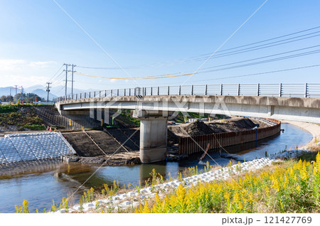 河川工事の風景 河川工事の風景 121427769