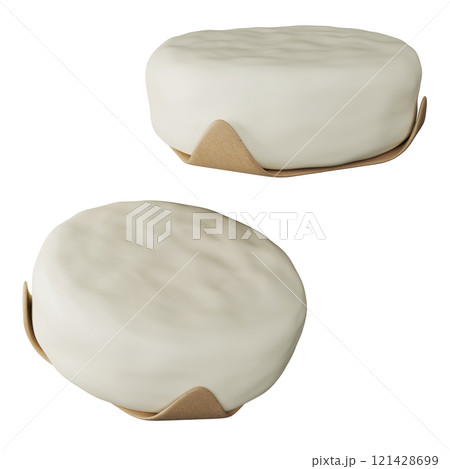 white round cheese 3D graphic 121428699