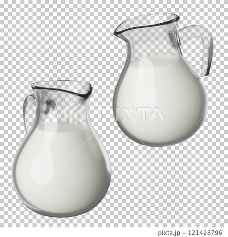 milk in glass jug 3D graphic milk in glass jug 3D graphic 121428796