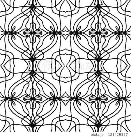 seamless pattern with doodle ornament seamless pattern with doodle ornament 121429557
