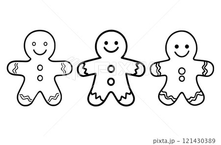 gingerbread men, decorated  121430389