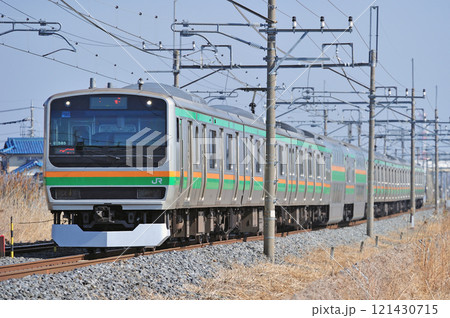 東北本線　栗橋－東鷲宮　JR東日本　E231系1000番台　U585編成（小山） 121430715