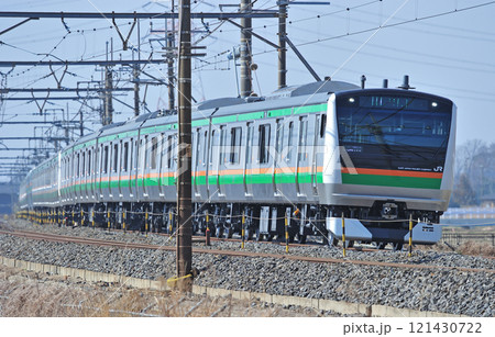 東北本線　東鷲宮－栗橋　JR東日本　E233系3000番台　D14編成（高崎） 121430722