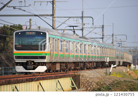 高崎線　岡部－本庄　JR東日本　E231系1000番台　K-35編成（国府津） 121430755