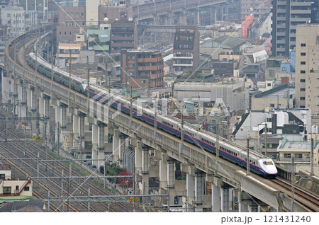東北新幹線　大宮－上野　JR東日本　E2系　L72編成（仙台）＋E3系　J68編成（山形）　やまびこ 121431240
