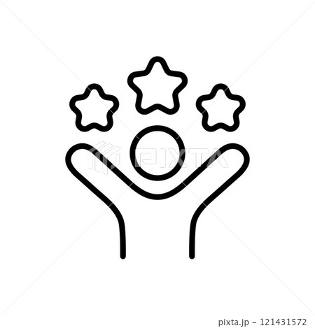 Talent Acquisition Icon Success and Award Single Outline  121431572