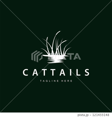 simple design river garden logo cattails river grass illustration template symbol simple design river garden logo cattails river grass illustration template symbol 121433148