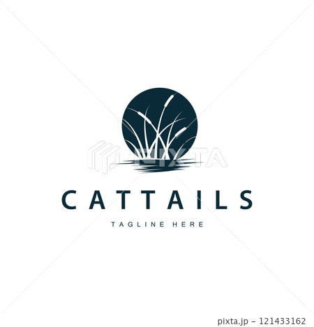 simple design river garden logo cattails river grass illustration template symbol simple design river garden logo cattails river grass illustration template symbol 121433162