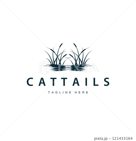 simple design river garden logo cattails river grass illustration template symbol simple design river garden logo cattails river grass illustration template symbol 121433164