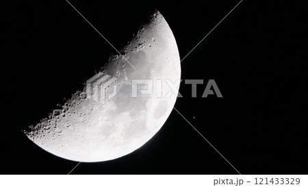 夜空に浮かぶ月面Xに接近した土星 夜空に浮かぶ月面Xに接近した土星 121433329