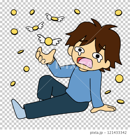 Man shocked by coins flying away 121433342