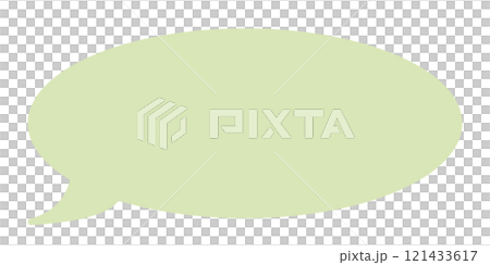 Simple oval speech bubble 1 (yellow-green, no line drawing) Simple oval speech bubble 1 (yellow-green, no line drawing) 121433617