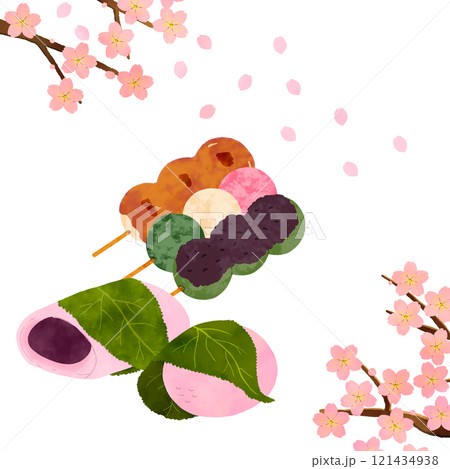 桜とお菓子 121434938
