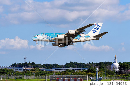 ANA380飛行機の丘アプローチ 121434988