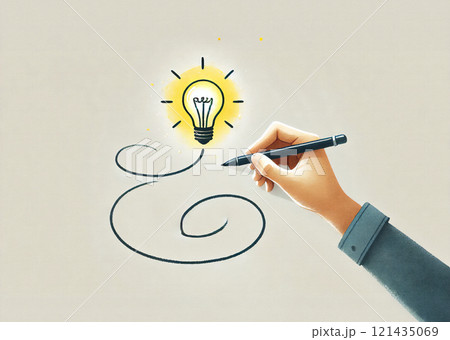 アイデア ひらめき アイデア ひらめき 121435069
