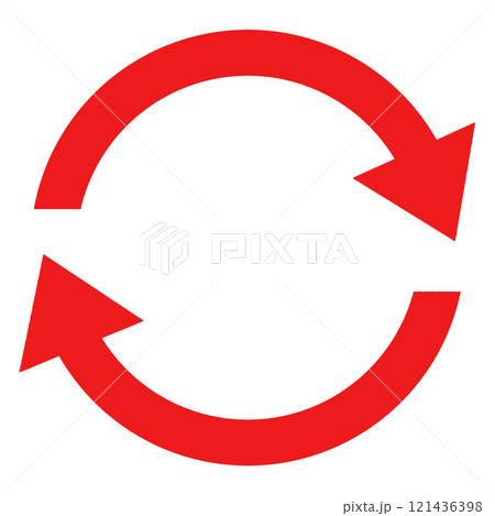 矢印　アイコン　繰り返し 121436398