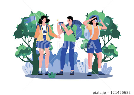 Adventure tour operator organizing outdoor activities. 121436682
