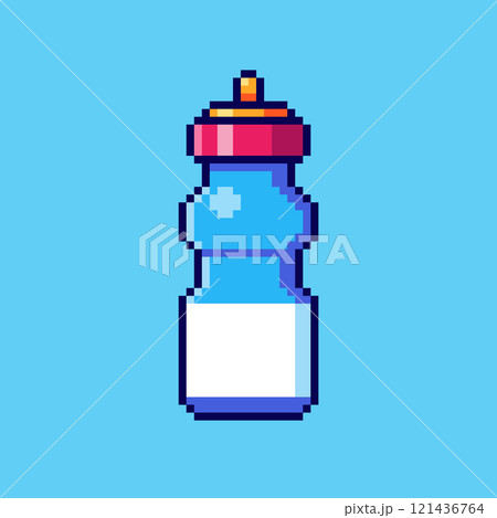 Pixel art Sport Water Bottle game asset design 121436764