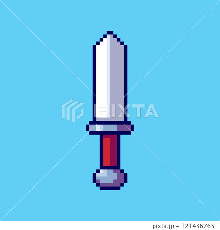 Pixel art sword game asset design 121436765