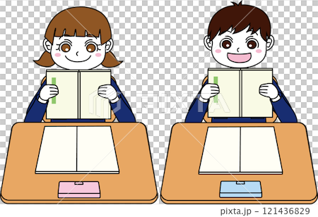 小學生在課堂上看書 小學生在課堂上看書 121436829