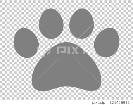 Paw print and paw icon (animals such as cats and dogs) Paw print and paw icon (animals such as cats and dogs) 121436952