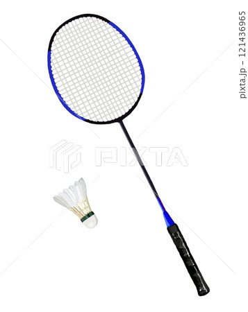 バトミントンラケット（ブルー）シャトルコック 121436965
