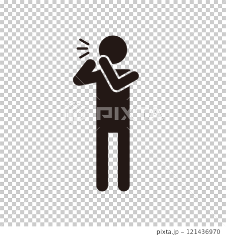 Pictogram icon of a person speaking 121436970