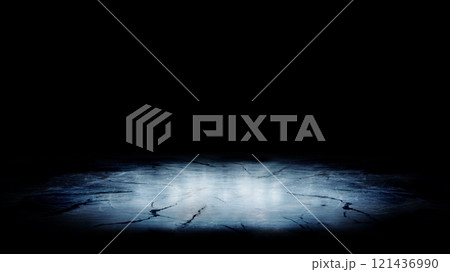 Ice with deep cracks. Ice. 3D beautiful ice background. Realistic ice and snow on dark background Ice with deep cracks. Ice. 3D beautiful ice background. Realistic ice and snow on dark background 121436990