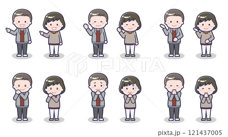 私服の中年男女 04 私服の中年男女 04 121437005