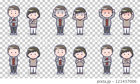 私服の中年男女 05 私服の中年男女 05 121437006