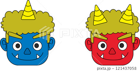 可愛い赤鬼と青鬼 121437058