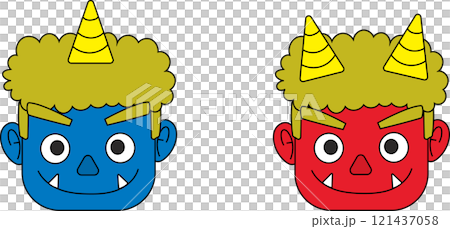 可愛い赤鬼と青鬼 121437058