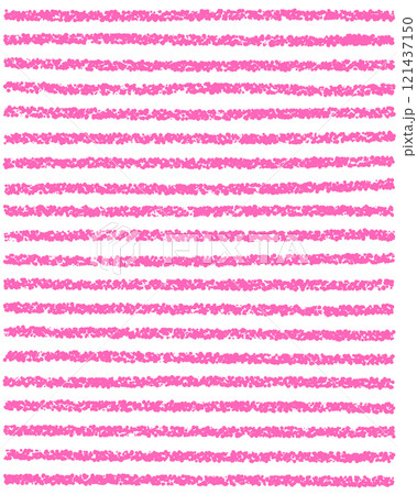 手描きのクレヨン素材　背景　横ボーダー 121437150